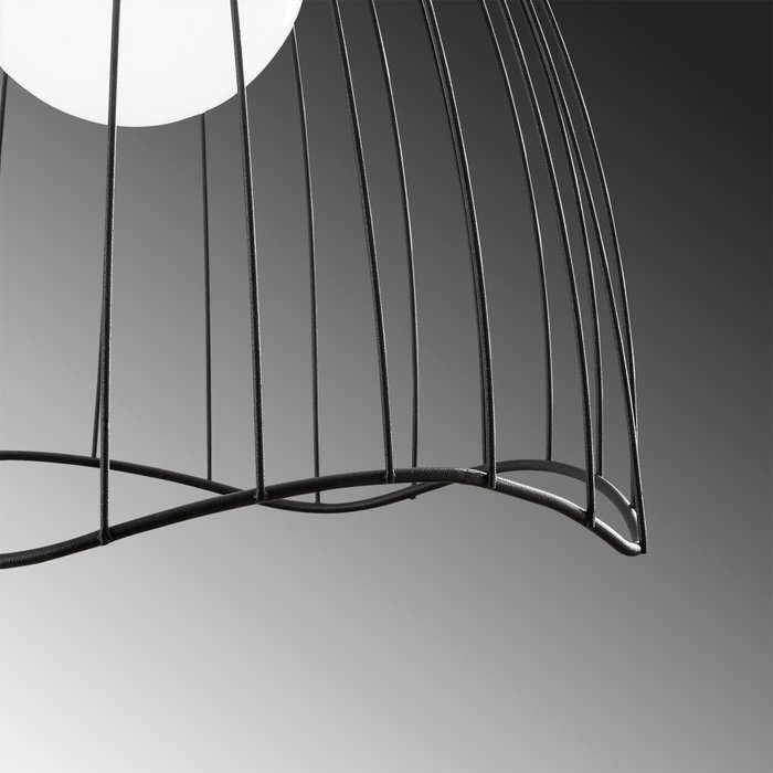 Opviq Zeyno - 6410 Lámpara de Araña Industrial Negra con Altura Ajustable